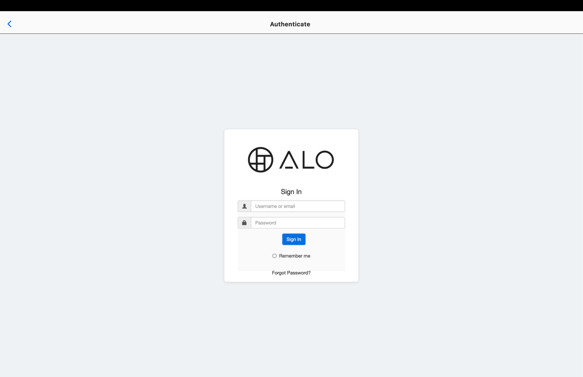 Authenticating with an existing username or email and password