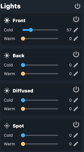 Sphere lighting controls
