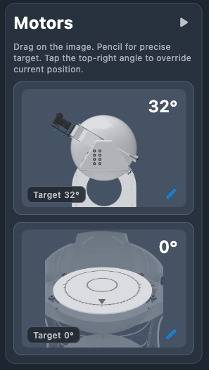 Detailed Sphere motor controls
